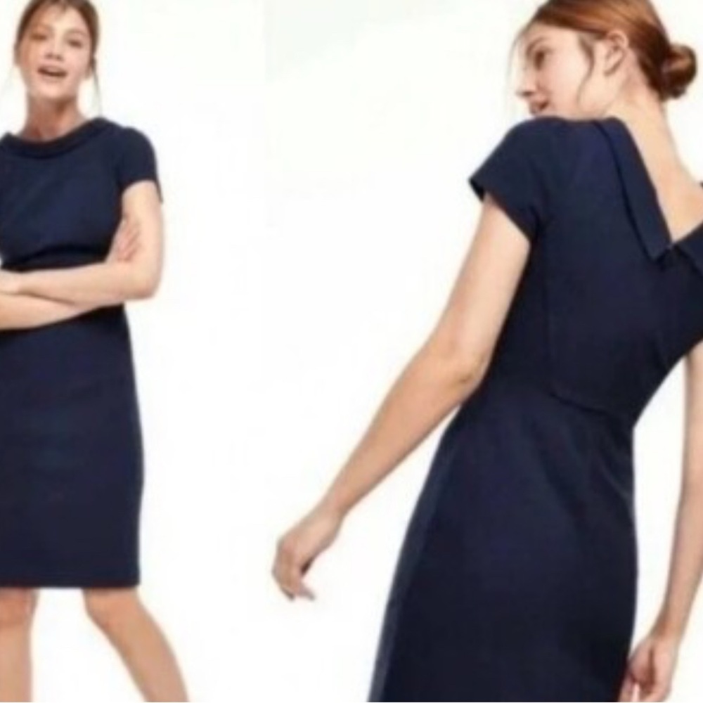 Boden Navy Ottoman Midi Dress